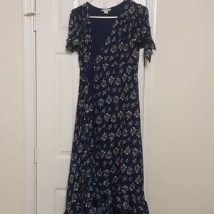 Floral maxi wrap dress